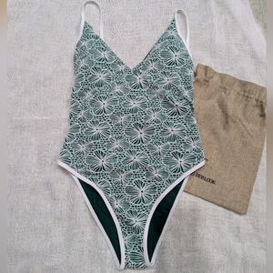 Berlook / new with tags /Medium /  Large / Green Floral One Piece Swimsuit